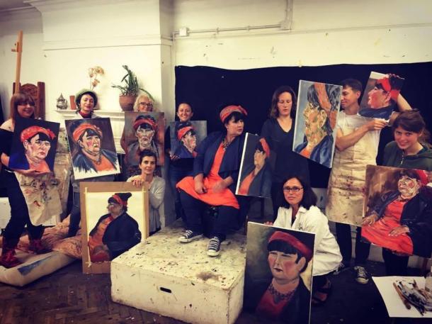 sue3, modelling at Hampstead school of art